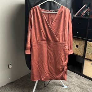 Women’s satin dress rose color XL